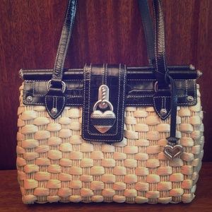 Brighton wicker basket purse